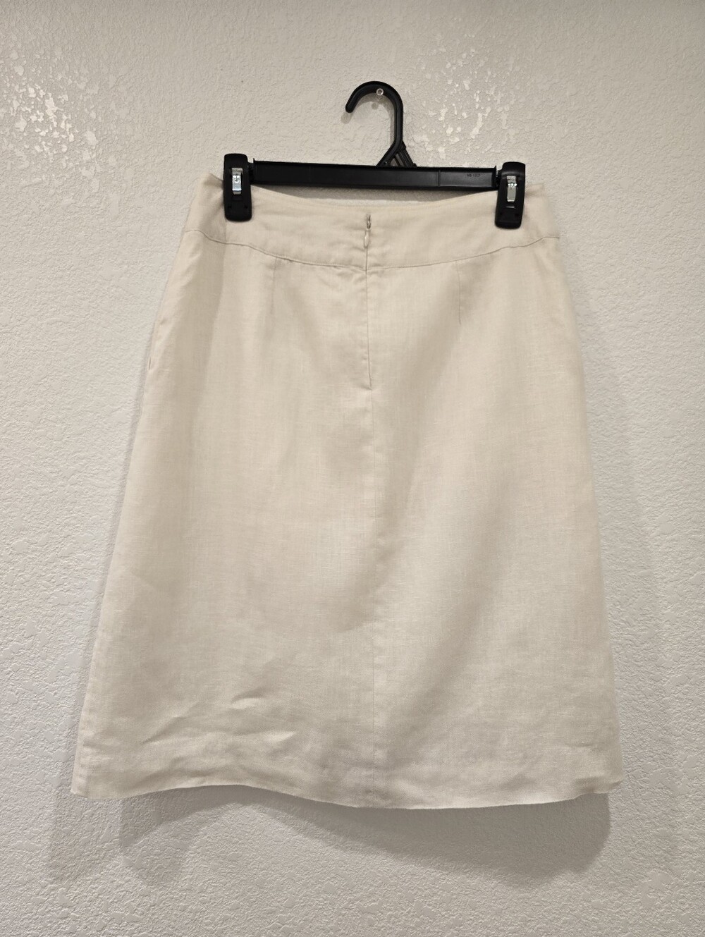 vintage Boden Applique Floral Linen Skirt Cream Beige Oatmeal US4 - Picture 2 of 6